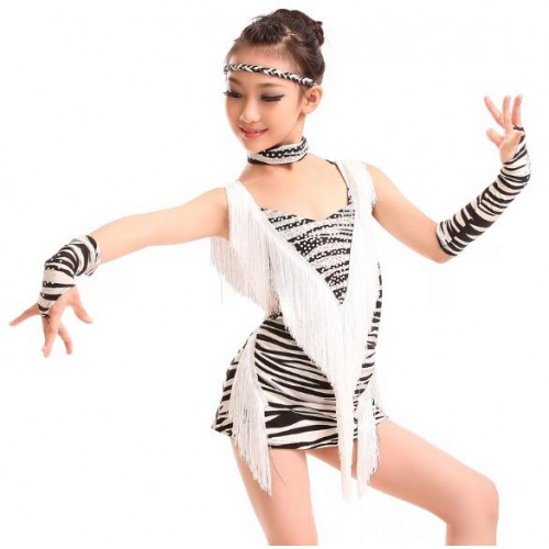 Latin Dance Dress For Girls Samba Dress Ballroom Dancing Dress Girl Dancewear Kids Kid Costume Ballet Vestido Latino Girls